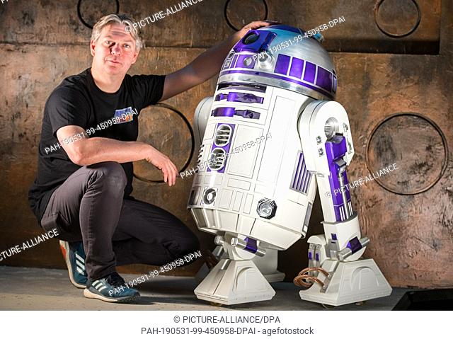 27 May 2019, Mecklenburg-Western Pomerania, Dassow: Marc Langrock, Star Wars fan and founder of the fan project ""Outpost One""