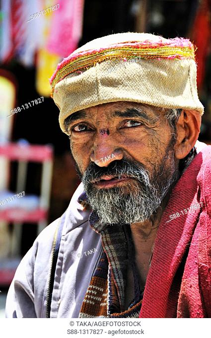 Mountain man on the street, Himachal Pradesh India