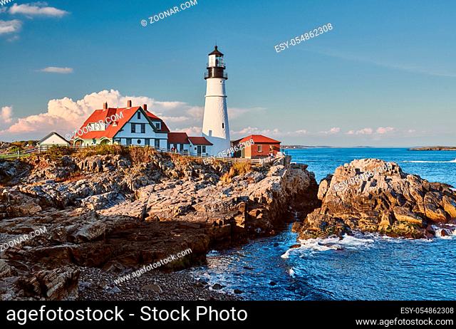 Portland Head Lighthouse at Cape Elizabeth, Maine, USA