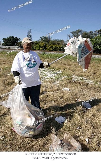 Florida, Miami, Oakland Grove, Annual Little River Day Clean Up, trash, pick up, picking, litter, clean, pollution, volunteer, environment