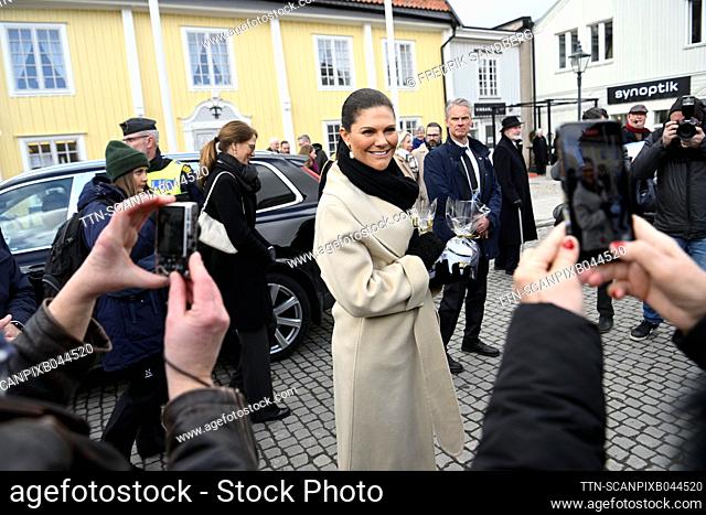Crown Princess Victoria arrives at Norrtalje City's 400th anniversary celebrations in Norrtalje, Sweden, March 29, 2022. Photo: Fredrik Sandberg / TT / code...