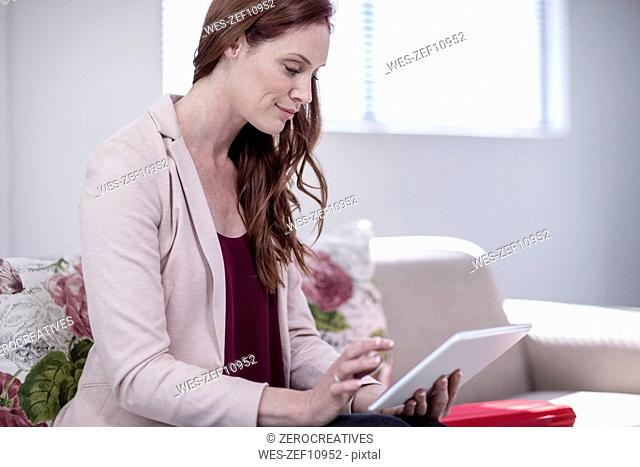 Successful businesswoman working in office