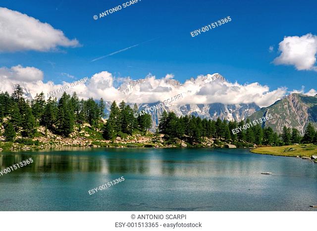 Arpy lake, Aosta Valley, Italy