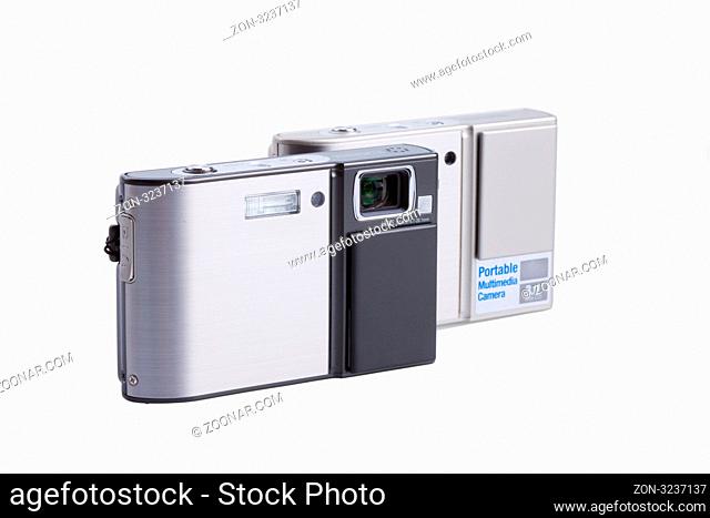 photo camera isolated on white