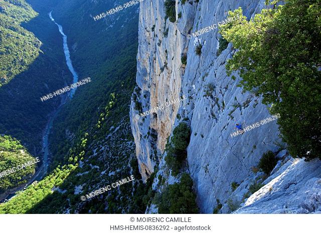 France, Alpes de Haute Provence, Parc Naturel Regional du Verdon (Natural Regional Park of Verdon), Verdon Gorges, near La Palud sur Verdon, The Escales bar