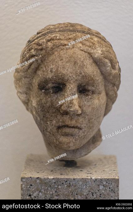 representacion de la diosa Venus, Museo-Centro de Interpretación del parque arqueológico de Segóbriga, Saelices, Cuenca, Castilla-La Mancha, Spain