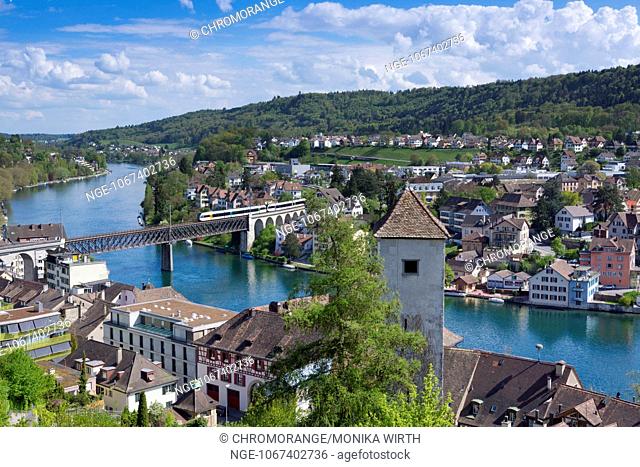 Cityscape view Schaffhausen, High Rhine, Canton of Schaffhausen, Switzerland, Europe