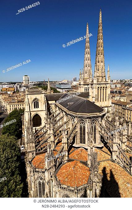 Panoramic view, Saint André Cathedral, Bordeaux, Gironde, Aquitaine, France, Europe