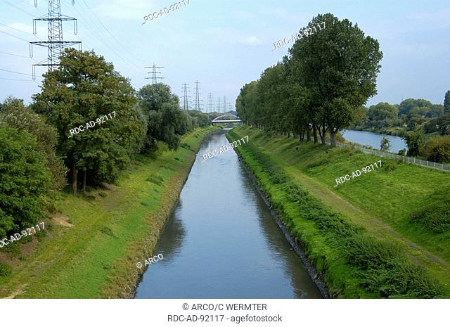 Emscher and Rhine-Herne Canal Oberhausen North-Rhine-Westphalia Germany