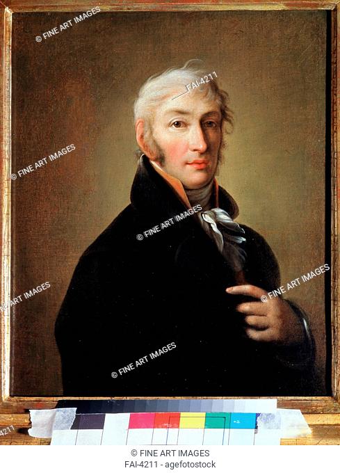 Portrait of the author and historian Nikolay M. Karamzin (1766-1826). Damon Ortolani, Giovanni Battista (1750-after 1810). Oil on canvas. Classicism