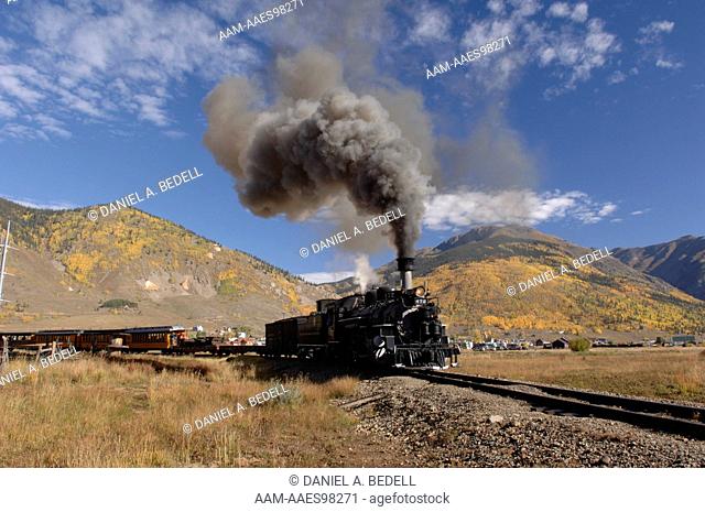 Durango Silverton Narrow Gauge Railroad in September, Colorado,  digital capture