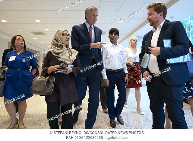 New York City Mayor and 2020 Presidential candidate Bill de Blasio holds a public forum at the National Housing Center in Washington D.C., U.S