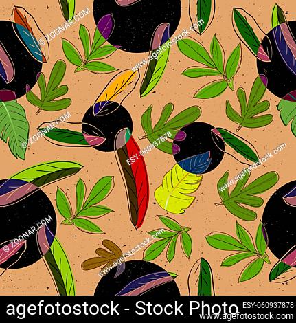 Seamless texture with leaves. Vector illustration EPS8
