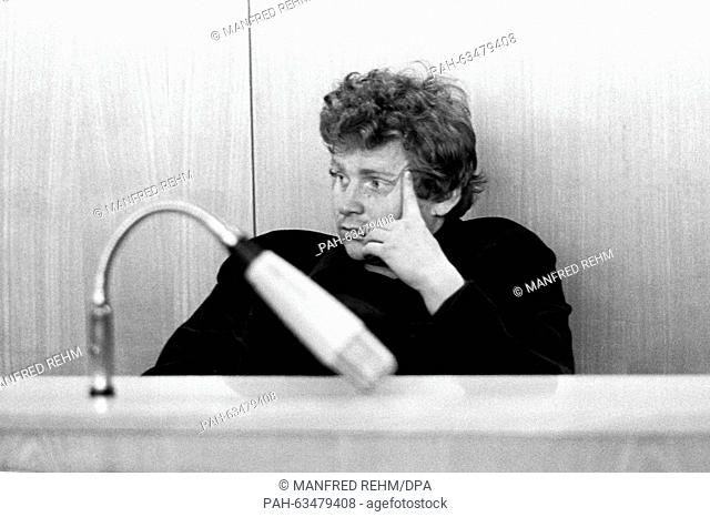 Student leader Daniel Cohn-Bendit at Frankfurt district court on 24 January 1969. He received a sentence on probation of six months because of riot and breach...