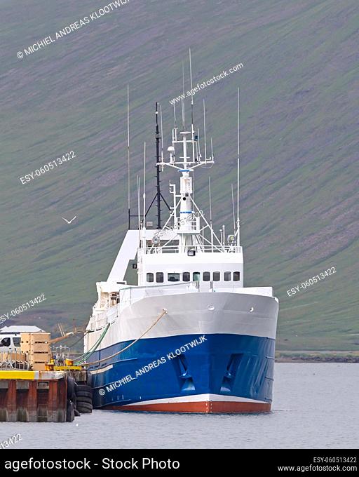 Commercial pelagic fishing vessel fishing in Icelandic waters, Westfjords