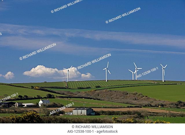 Carland Cross wind farm, Cornwall, UK