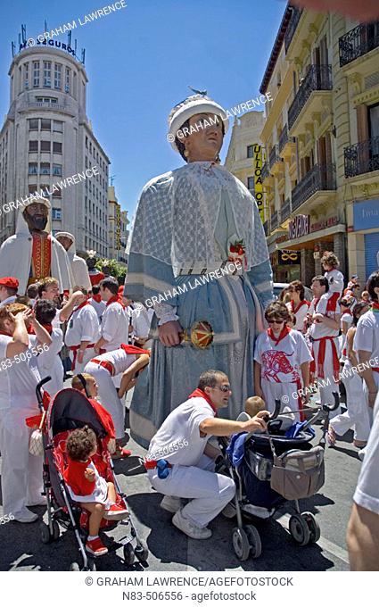 The Parade of the Giants, San Fermin Festival, Pamplona. Navarra, Spain