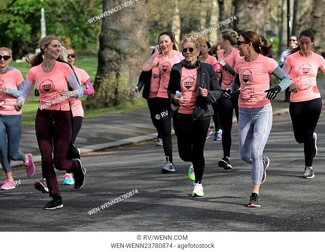 Celebrities take part in Lady Garden 5K Fun Run in aid of Silent No More Gynaecological Cancer Fund in Battersea Park Featuring: Donna Air, Kelly Hoppen
