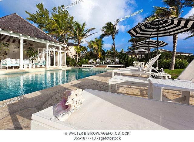 Bahamas, Eleuthera Island, Harbour Island, Pink Sands Beach, poolside, Dunmore Beach Club Resort