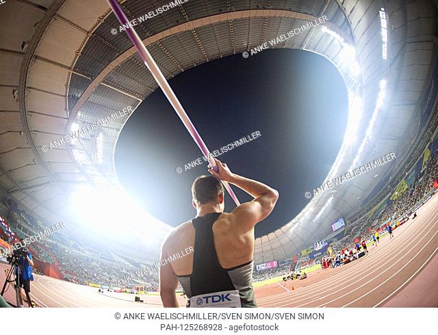 Feature, Thomas ROEHLER (Röhler) (Germany) Qualification Javelin throwing the men, on 05.10.2019 World Athletics Championships 2019 in Doha / Qatar, from 27