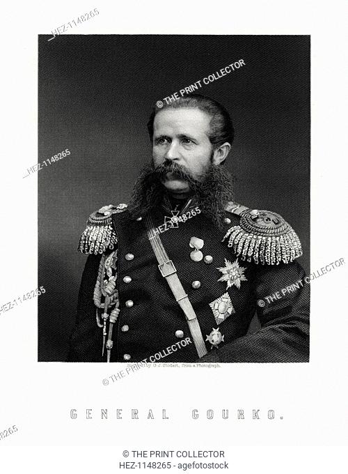 Iosif Vladimirovich Gurko, Russian Field Marshal, 19th century. Portrait of soldier Gurko (1828-1901)