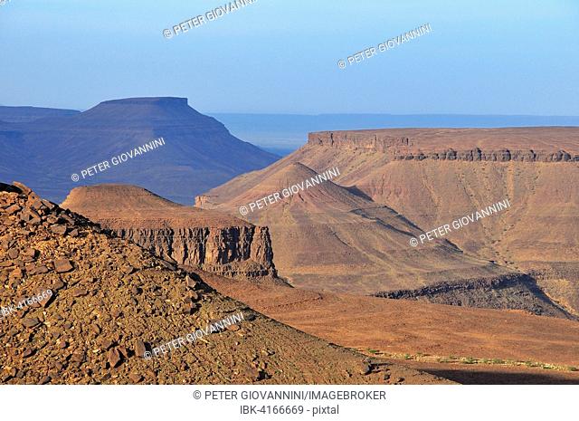 Mountain scenery at Amogjar pass, Atar, Adrar Region, Mauritania