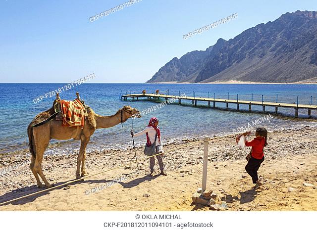 Dahab, a small town on the southeast coast of the Sinai Peninsula in Egypt, about 80 km northeast of Sharm el-Sheikh resort, south Sinai, Egypt, April 10, 2018