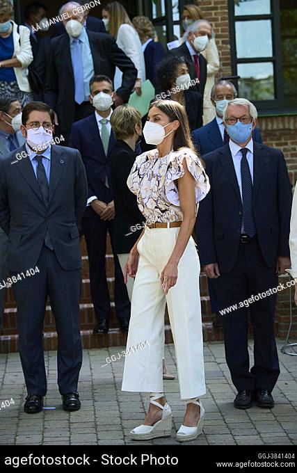 Queen Letizia of Spain attends Meeting of the Board of Trustees of the Residencia de Estudiantes at Residencia de Estudiantes on June 25, 2021 in Madrid, Spain