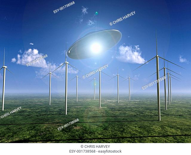 UFO And Wind Turbine
