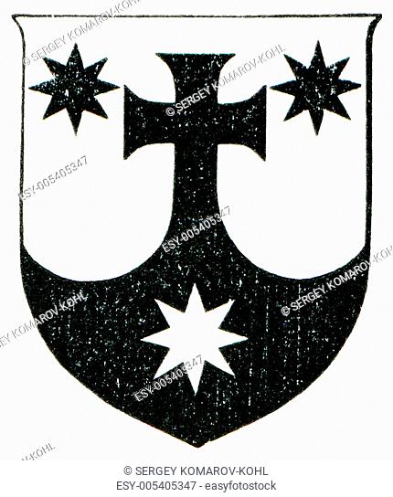 Coat of Arms Order of Discalced Carmelites. The Roman Catholic Church