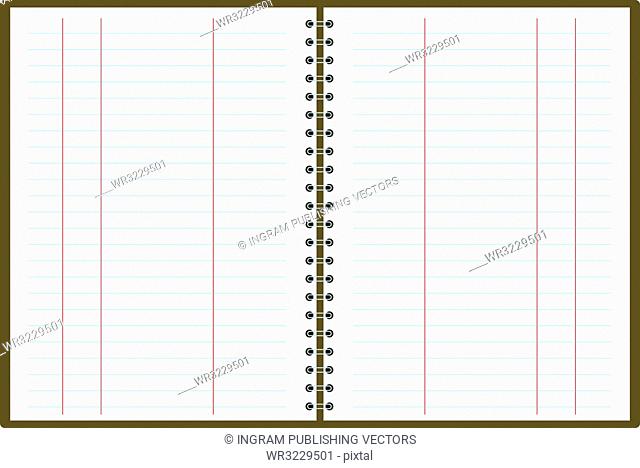 A binder note pad in white paper that can be used for accounts