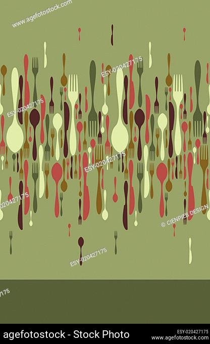 Restaurant menu cutlery pattern