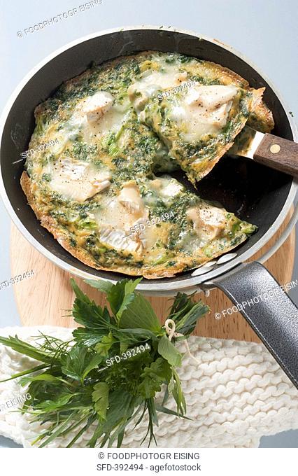 Herb frittata with goat's cheese