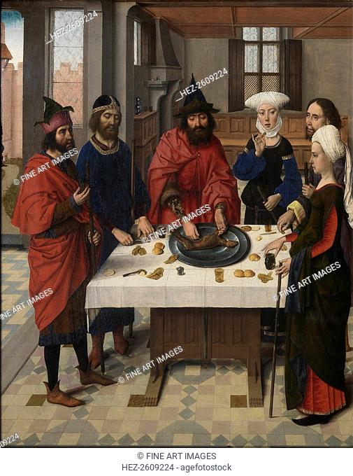 The Last Supper altarpiece: Passover Seder (left wing), 1464-1468. Artist: Bouts, Dirk (1410/20-1475)