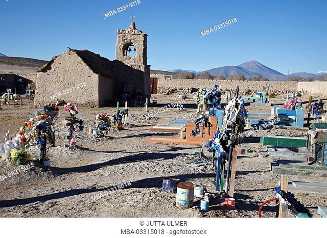 Bolivia, Los Lipez, San Juan, church, cemetery