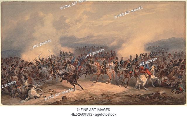 Hussars and Chasseurs at the Battle of Chernaya River on August 16, 1855, 1855. Artist: Norie, Orlando (1832-1901)