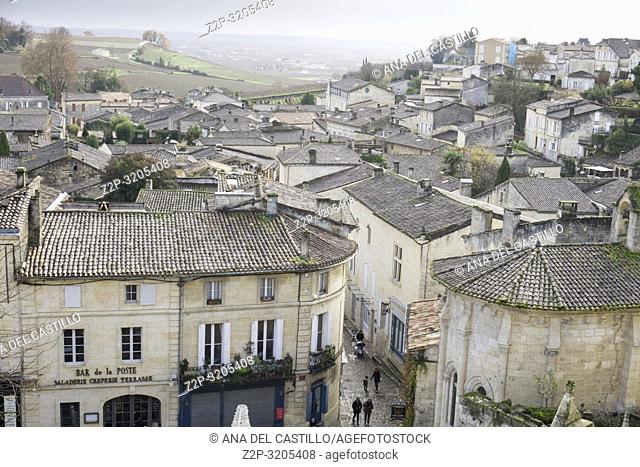 Saint Emilion is World Heritage site in France on December 8, 2018