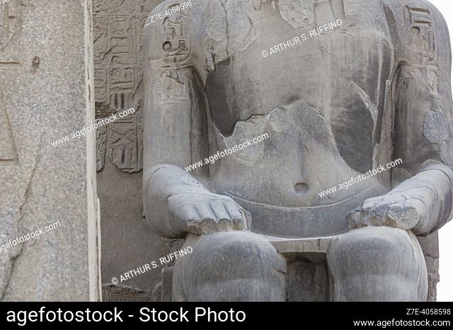 Statue of Ramses II. Temple of Luxor. Luxor, Luxor Governorate. Egypt, Africa, Middle East