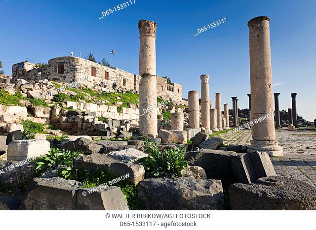 Jordan, Umm Qais-Gadara, ruins of ancient Jewish and Roman city