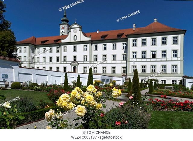 Germany, View of Schaeftlarn monastery in summer