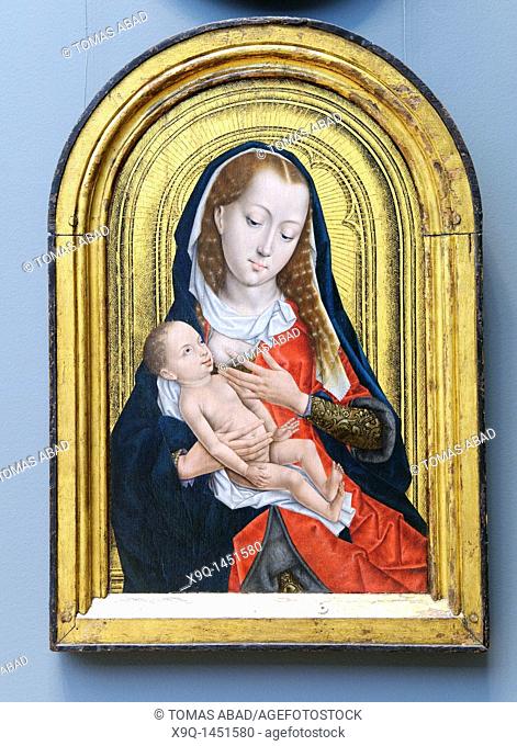 Virgin and Child, last quarter of 15th century, by Master of the Legend of Saint Ursula, Netherlandish, Oil on wood, 22 1/8 x 13 1/2 in  56 2 X 34 3 cm