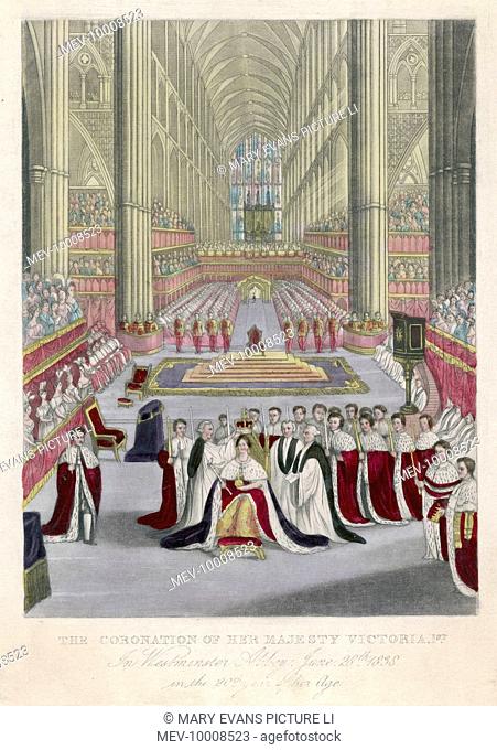 She is crowned at Westminster Abbey