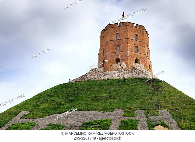 Gediminas' Tower is the remaining part of the Upper Castle in Vilnius, Vilnius County, Lithuania, Baltic states, Europe