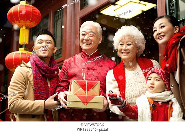 Oriental family New Year