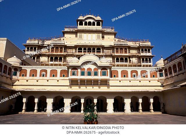 Chandra Mahal, King's Residence, City Palace, Jaipur, Rajasthan, India, Asia