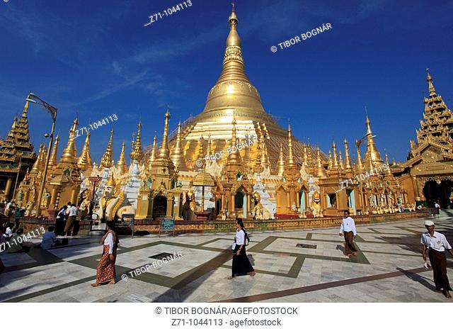 Myanmar, Burma, Yangon, Rangoon, Shwedagon Pagoda