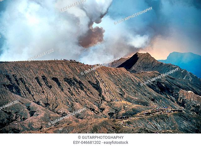 Mount Bromo volcano (Gunung Bromo)in Bromo Tengger Semeru National Park, East Java, Indonesia