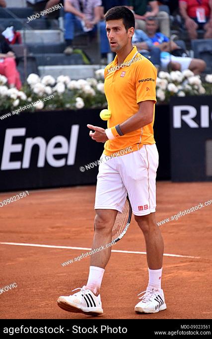 The Serbian tennis player Novak Dokokovic during the Internationali BNL d’Italia di Tennis at the foro italico. Rome (Italy), May 12th, 2015