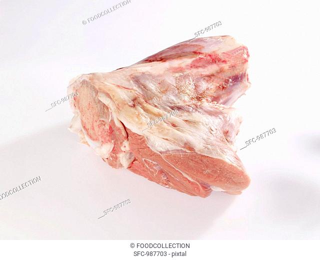 Raw shank end of veal
