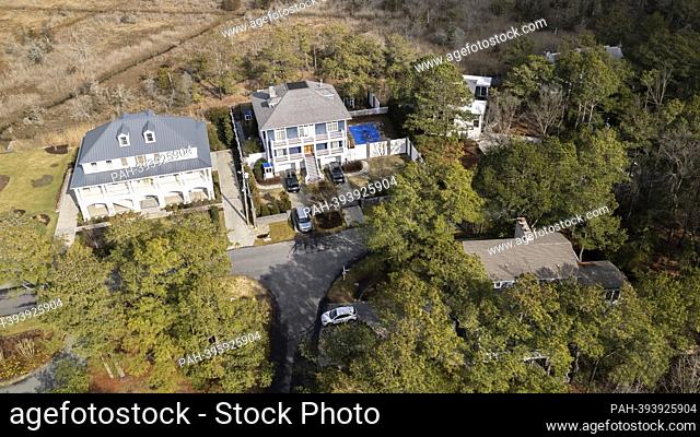 Aerial view of United States President Joe Biden's, Rehoboth Beach vacation home community, Wednesday. February 01, 2023 in Rehoboth, Delaware